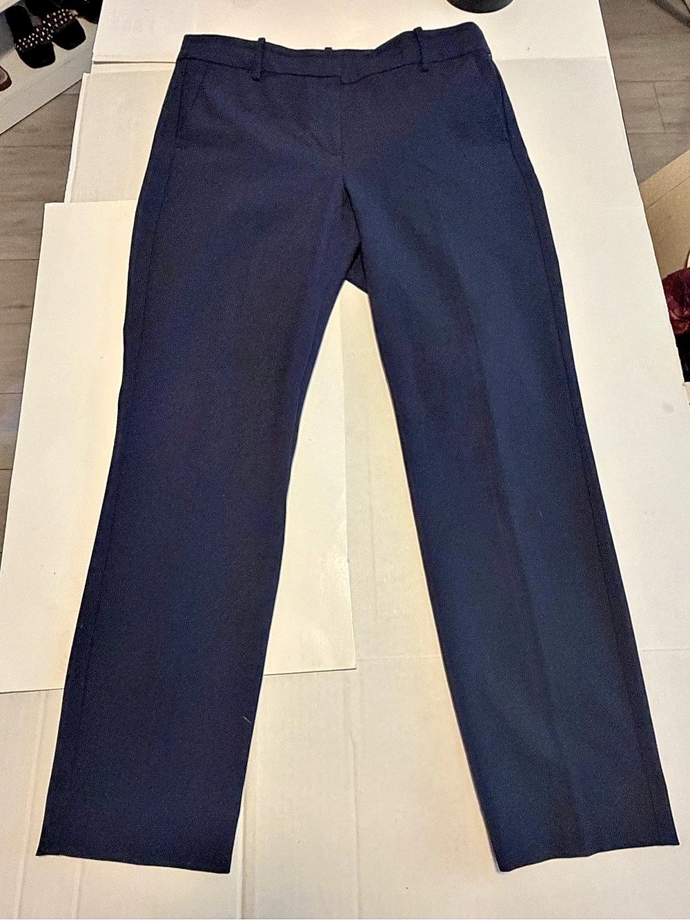 J.Crew Ruby Crop Pant Straight Leg Pants in Blue Size 10 SKU:0130